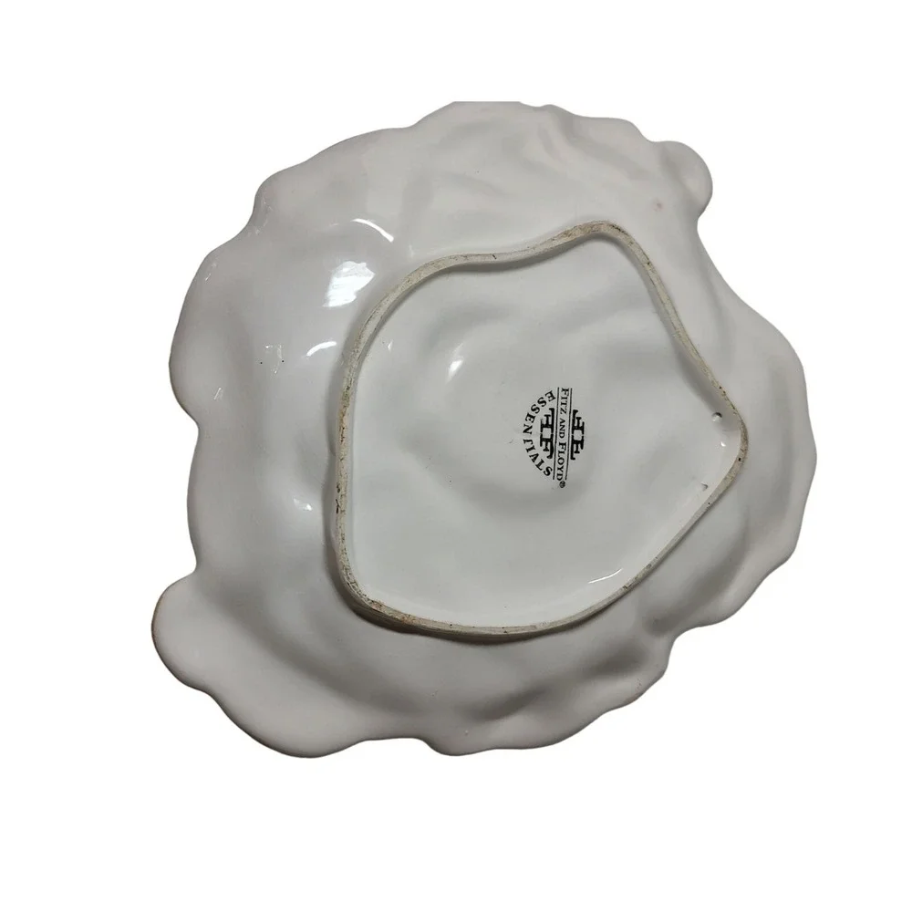 Fitz and Floyd Cookie Dish Tray Plate Christmas Santa Claus Saint Nicholas‎ SEE